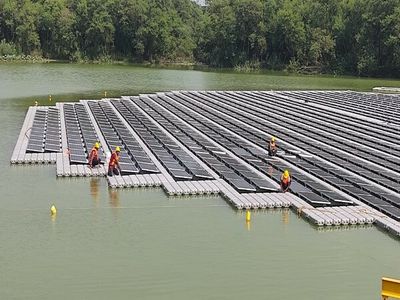 Floating solar plant installed in Dhanas Lake in Chandigarh