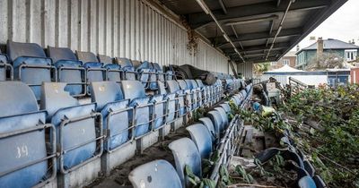 Incredible images of abandoned football stadium that hasn't seen fans in a decade