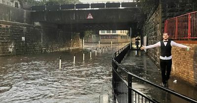 Incredible pictures show heavy flooding in Cardiff after 'loudest ever' thunderstorm