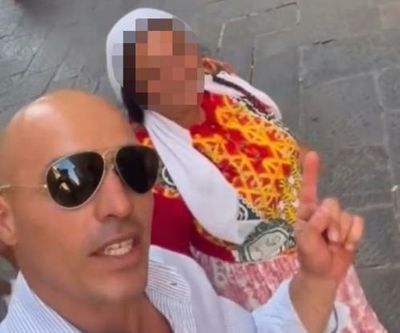 ‘Vote for us to never see her again’: fury after Italy politician’s video with Roma woman