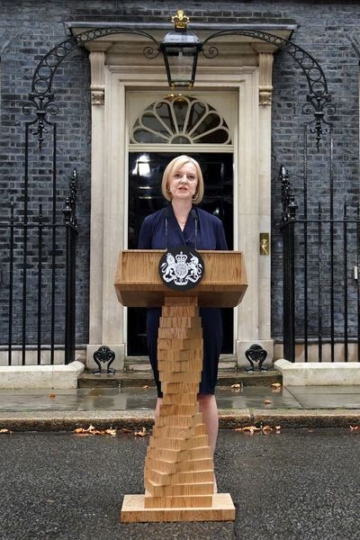 Liz Truss makes first speech as leader beneath stormy skies at Downing Street