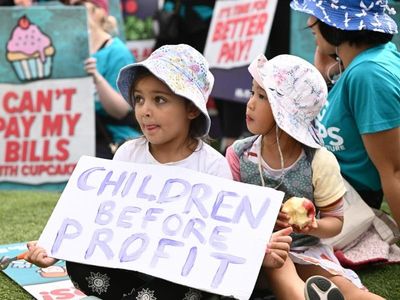 Childcare workers strike, call for respect