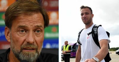 Jurgen Klopp drops Arthur Melo Liverpool selection hint ahead of Champions League clash with Napoli