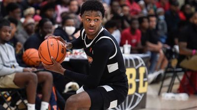 Bronny James Poses in Ohio State Uniform During Recruiting Visit