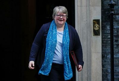 Therese Coffey interview interrupted by her Dr Dre alarm