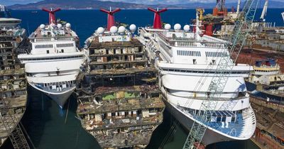 Inside creepy cruise ship graveyard where massive luxury boats go to die