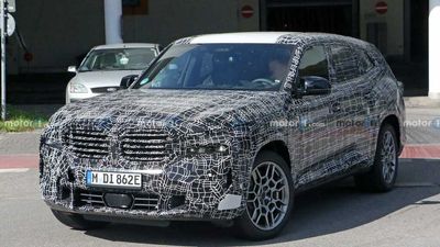 2023 BMW XM Spied Up Close Hiding Wild Design Behind Camouflage