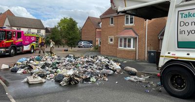 Nottinghamshire bin lorry catches fire after car battery put in waste