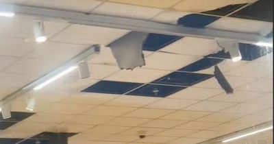 Scots Lidl store ceiling collapses in thunderstorm as customers scream and flee