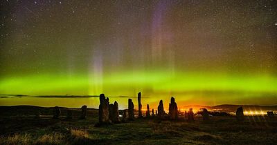 Scots photographer captures magical shots of Northern Lights over stone circle that inspired Outlander's Craigh Na Dun