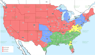 Here’s the TV broadcast map for Eagles at Lions in Week 1