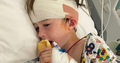 Heartbreak for boy, 7, who spent his holiday undergoing brain surgery worried he'll miss school