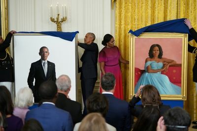 Obamas get their White House portraits after Trump snub
