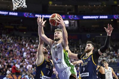 This Bosnian player got dunked on because he stared down Domantas Sabonis after blocking his dunk