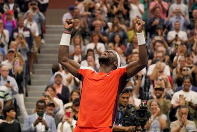 ‘This is wild’: Francis Tiafoe beats Andrey Rublev to reach US Open semi-finals