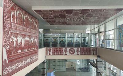 Kaavi Kale takes prime space at the Mangaluru International Airport