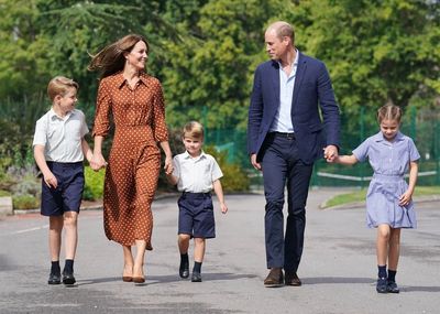 Cambridge ‘gang’ George, Charlotte and Louis all smiles for first day at new school