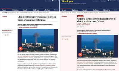 How does the Guardian help digital readers distinguish analysis from news?