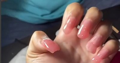 Woman told to 'trust the process' after manicure looks like blobs on fingers