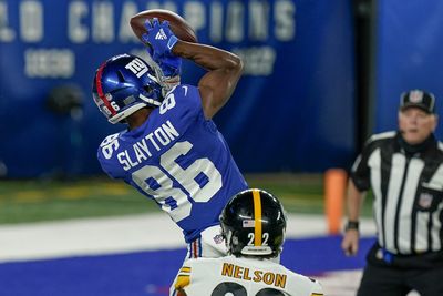 Giants’ Darius Slayton skirts pay cut talk, remains focused on Titans