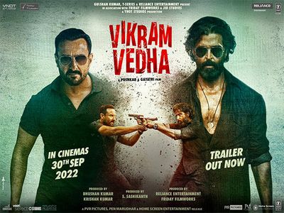 Entertainment: Hrithik Roshan, Saif Ali Khan's action thriller 'Vikram Vedha' trailer out now