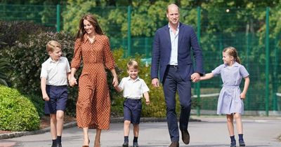 Duchess of Cambridge stays at home for children's first day at school as Prince William flies to Balmoral