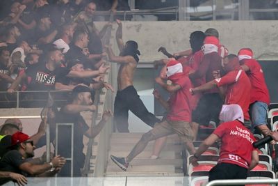 One fan 'critical' after clashes at Nice v Cologne Conference League tie