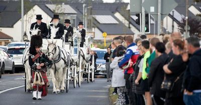 Tragic Tallaght siblings carried in white coffins as grieving mother held by loved-ones