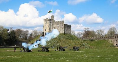 96-gun salute will take place at Cardiff Castle today at 1pm