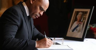 Bristol mayor Marvin Rees pays his respects to The Queen