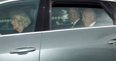 King Charles III seen leaving Balmoral with new Queen Consort Camilla