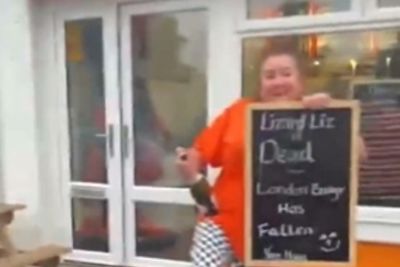 Police guard Highland chippy from mob amid outrage over 'Lizard Liz is dead' video