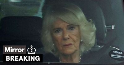 Grieving Queen Camilla looks tearful as she's seen for first since since becoming Consort