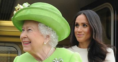 The Queen's touching gestures to Meghan Markle on visit to Widnes