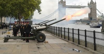 Gun salute tribute sees 96 rounds fired across London - one for each year of Queen's life