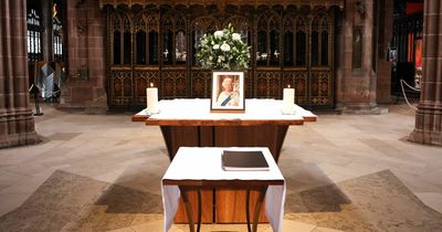 'There will never be another like her': Mourners gather at Manchester Cathedral to pay tribute to a 'remarkable' Queen