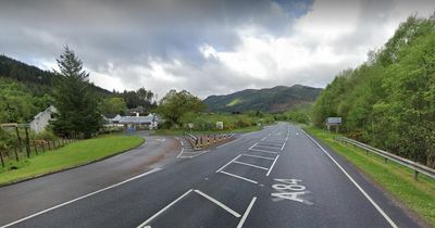 Three people in hospital after two cars crash on A84