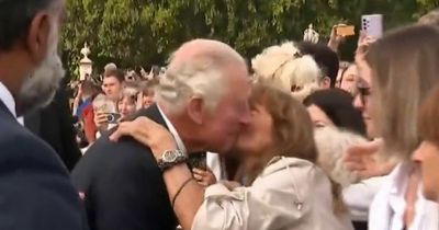 King Charles praised as thrilled fan kisses his cheek on Buckingham Palace arrival