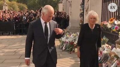 Watch: King Charles and Camilla greeted by well-wishers outside Buckingham Palace