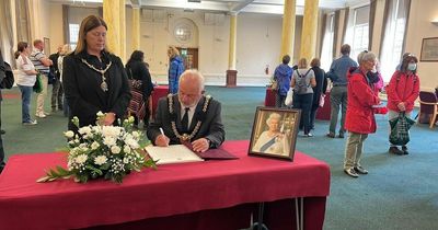 Everywhere in Wales you can sign a book of condolences and leave flowers for Queen Elizabeth II