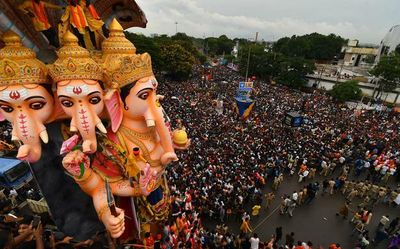 Ganesh immersion peaceful
