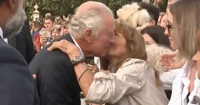 Woman who kissed 'sad-looking' Charles on cheek reveals reason why she pecked new King