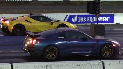 Ferrari SF90 Stradale Faces Nissan GT-R In Street-Style Drag Race