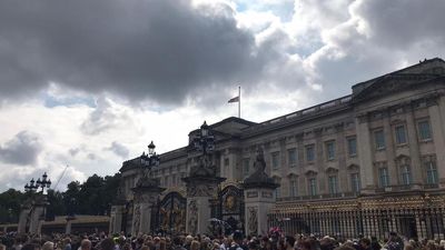 ‘A mother figure to us all’: Shock and sorrow as crowds grieve for queen