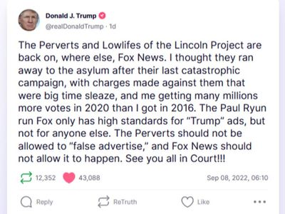 Lincoln Project doubles down goading Donald Trump after fiery response to his lawsuit threat