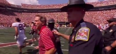 Nick Saban yelling ‘don’t do that [expletive]!’ after Alabama’s win over Texas quickly became a meme