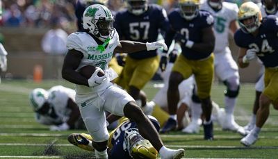 Marshall upsets No. 8 Notre Dame, dropping Marcus Freeman to 0-3