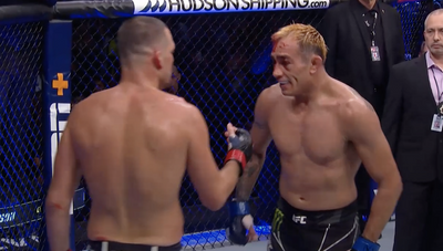 ‘Would’ve beat Khamzat’: Twitter reacts to Nate Diaz’s finish of Tony Ferguson at UFC 279