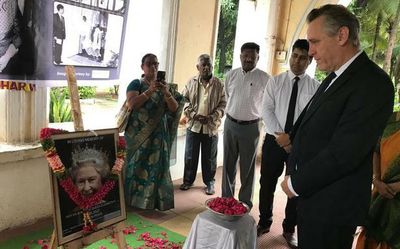 U.K. Diplomat pays tributes to Queen Elizabeth II at Secunderabad’s Holy Trinity Church she visited in 1983