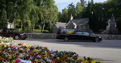 Queen's funeral cortege seen for first time as hearse leaves Balmoral